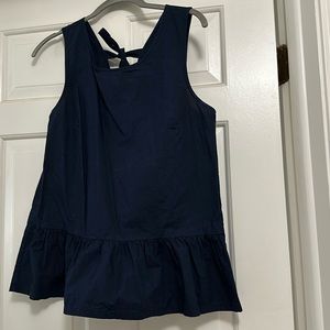 J crew peplum tank with bows
